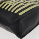 FENDI Hand Pouch Polyester Black Gold Auth 178209-11