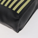 FENDI Hand Pouch Polyester Black Gold Auth 178209-13