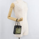 FENDI Hand Pouch Polyester Black Gold Auth 178209-18