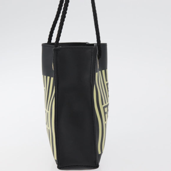 FENDI Hand Pouch Polyester Black Gold Auth 178209