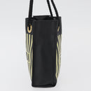 FENDI Hand Pouch Polyester Black Gold Auth 178209-5