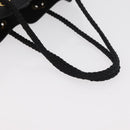 FENDI Hand Pouch Polyester Black Gold Auth 178209-7