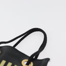 FENDI Hand Pouch Polyester Black Gold Auth 178209-8