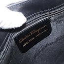 Salvatore Ferragamo Gancini Shoulder Bag Leather Black Gold Auth 178211A-12