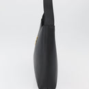 Salvatore Ferragamo Gancini Shoulder Bag Leather Black Gold Auth 178211A-3