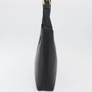 Salvatore Ferragamo Gancini Shoulder Bag Leather Black Gold Auth 178211A-4