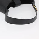 Salvatore Ferragamo Gancini Shoulder Bag Leather Black Gold Auth 178211A-7