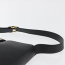 Salvatore Ferragamo Gancini Shoulder Bag Leather Black Gold Auth 178211A-8