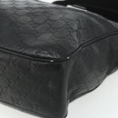 GUCCI GG Canvas Guccissima Shoulder Bag Leather Black Silver 322080 Auth 178212-10