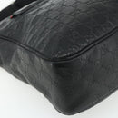 GUCCI GG Canvas Guccissima Shoulder Bag Leather Black Silver 322080 Auth 178212-11