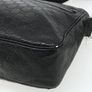GUCCI GG Canvas Guccissima Shoulder Bag Leather Black Silver 322080 Auth 178212-12