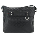 GUCCI GG Canvas Guccissima Shoulder Bag Leather Black Silver 322080 Auth 178212-2