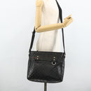 GUCCI GG Canvas Guccissima Shoulder Bag Leather Black Silver 322080 Auth 178212-23