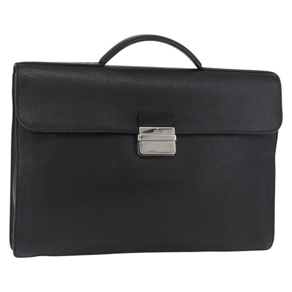GUCCI Business Bag Leather Black Silver 268113 Auth 178213A