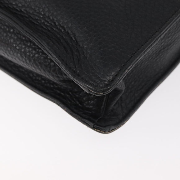 GUCCI Business Bag Leather Black Silver 268113 Auth 178213A