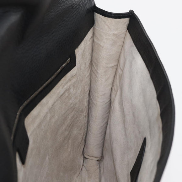 GUCCI Business Bag Leather Black Silver 268113 Auth 178213A