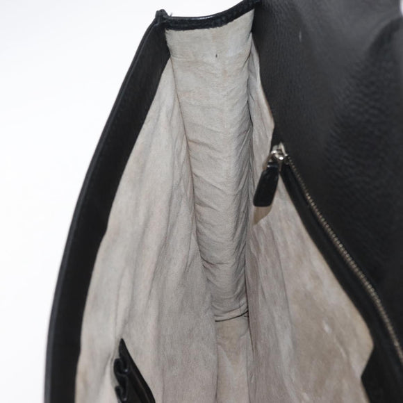 GUCCI Business Bag Leather Black Silver 268113 Auth 178213A