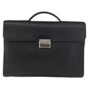 GUCCI Business Bag Leather Black Silver 268113 Auth 178213A-2