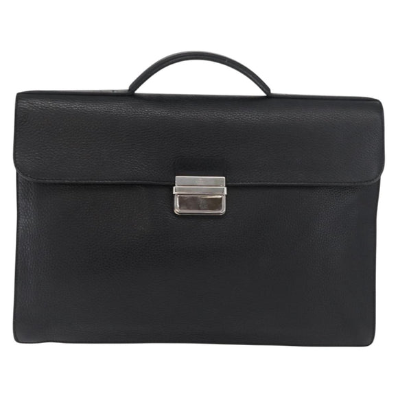 GUCCI Business Bag Leather Black Silver 268113 Auth 178213A