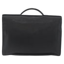 GUCCI Business Bag Leather Black Silver 268113 Auth 178213A-3