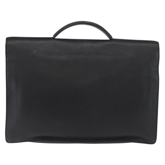 GUCCI Business Bag Leather Black Silver 268113 Auth 178213A