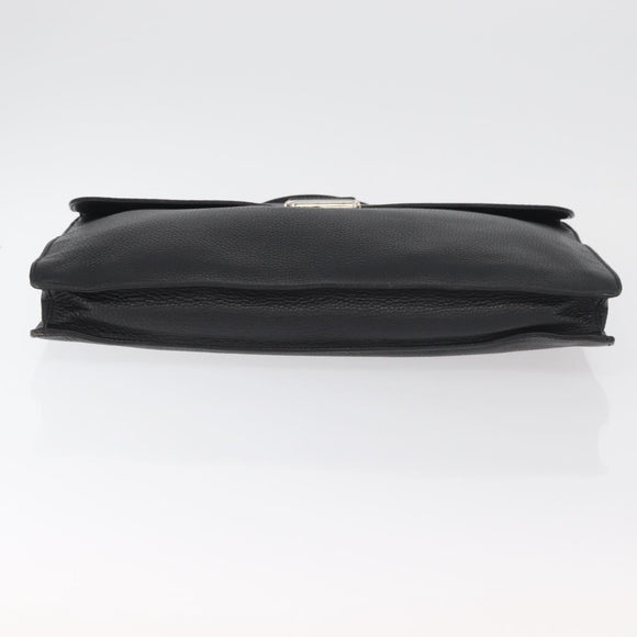 GUCCI Business Bag Leather Black Silver 268113 Auth 178213A
