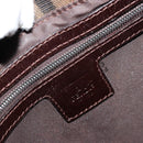 FENDI Zucca Canvas Mamma Baguette Shoulder Bag Black Brown Auth 178214-19