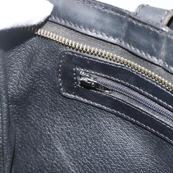 CELINE Macadam Canvas Hand Bag PVC Leather Black Gold Auth 178219A