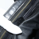 CELINE Macadam Canvas Hand Bag PVC Leather Black Gold Auth 178219A-12