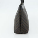 CELINE Macadam Canvas Hand Bag PVC Leather Black Gold Auth 178219A-4