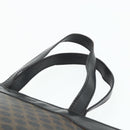 CELINE Macadam Canvas Hand Bag PVC Leather Black Gold Auth 178219A-8