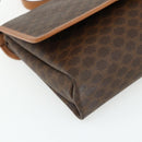CELINE Macadam Canvas Shoulder Bag PVC Leather Brown Gold Auth 178220A-11