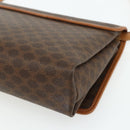 CELINE Macadam Canvas Shoulder Bag PVC Leather Brown Gold Auth 178220A-12
