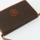 CELINE Macadam Canvas Shoulder Bag PVC Leather Brown Gold Auth 178220A-6