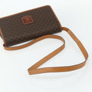 CELINE Macadam Canvas Shoulder Bag PVC Leather Brown Gold Auth 178220A-7