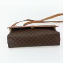 CELINE Macadam Canvas Shoulder Bag PVC Leather Brown Gold Auth 178220A-9