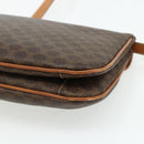 CELINE Macadam Canvas Shoulder Bag PVC Leather Brown Gold Auth 178221A-15