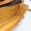 CELINE Macadam Canvas Shoulder Bag PVC Leather Brown Gold Auth 178221A-17