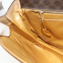 CELINE Macadam Canvas Shoulder Bag PVC Leather Brown Gold Auth 178221A-18