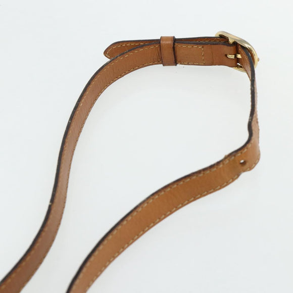 CELINE Macadam Canvas Shoulder Bag PVC Leather Brown Gold Auth 178221A