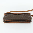 CELINE Macadam Canvas Shoulder Bag PVC Leather Brown Gold Auth 178221A-5