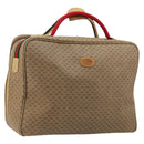 GUCCI Micro GG Supreme Web Sherry Line Boston Bag PVC Beige Gold Auth 178224-1