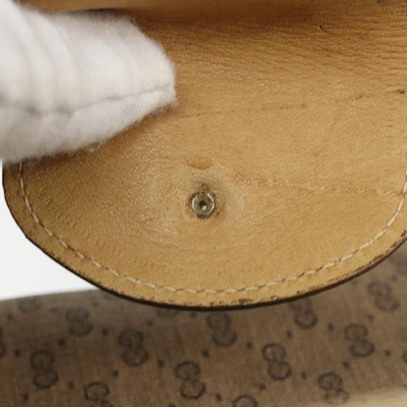 GUCCI Micro GG Supreme Web Sherry Line Boston Bag PVC Beige Gold Auth 178224