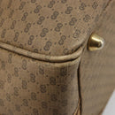 GUCCI Micro GG Supreme Web Sherry Line Boston Bag PVC Beige Gold Auth 178224-13