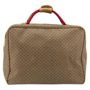 GUCCI Micro GG Supreme Web Sherry Line Boston Bag PVC Beige Gold Auth 178224-3
