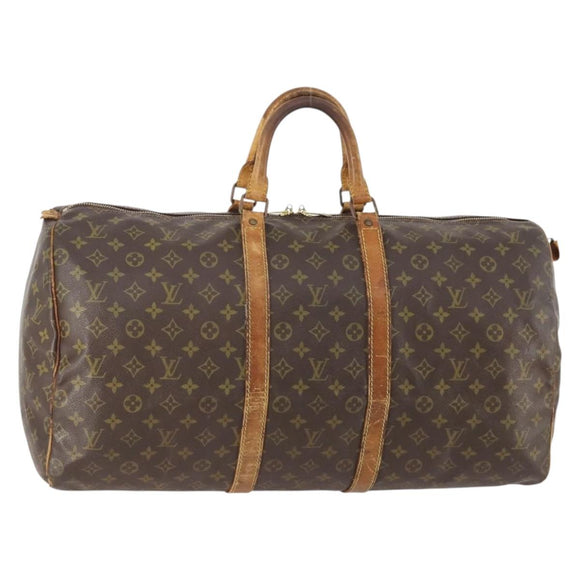 LOUIS VUITTON Monogram Keepall 55 Boston Bag M41424 LV Auth 178233