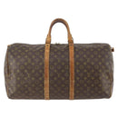 LOUIS VUITTON Monogram Keepall 55 Boston Bag M41424 LV Auth 178233-2