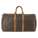 LOUIS VUITTON Monogram Keepall 55 Boston Bag M41424 LV Auth 178233-3