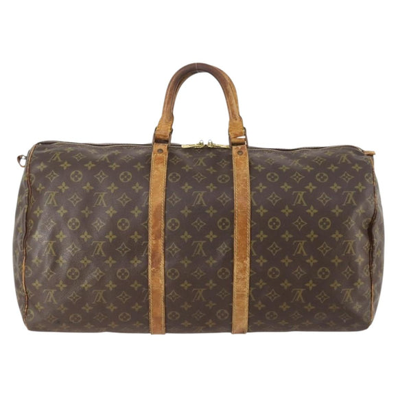 LOUIS VUITTON Monogram Keepall 55 Boston Bag M41424 LV Auth 178233