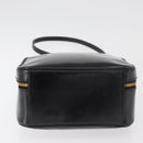 GUCCI Bamboo Hand Bag Leather 2way Black Gold Auth 178244-5